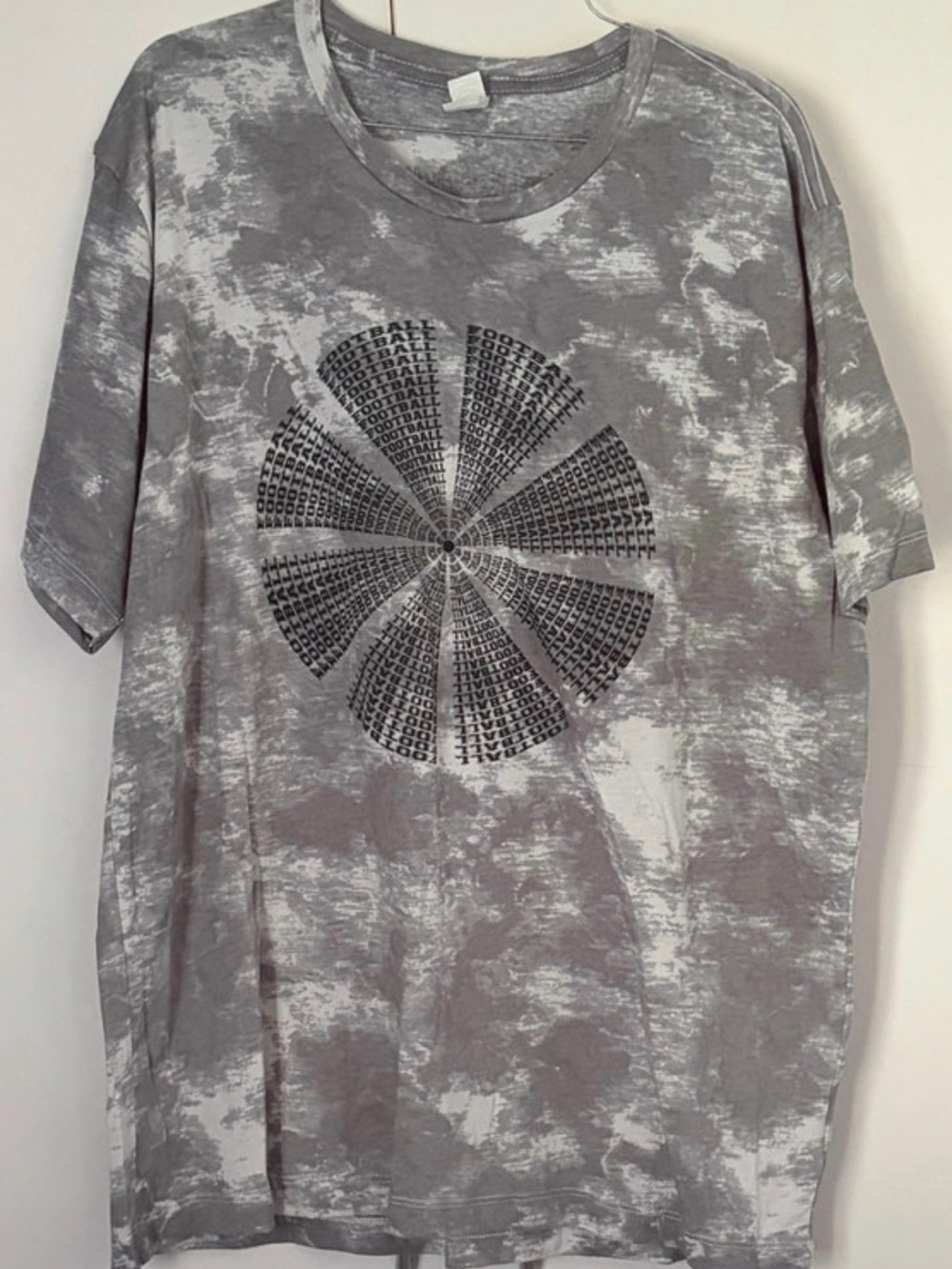Alternative Gray Tie-Dye Graphic Short Sleeve Tee